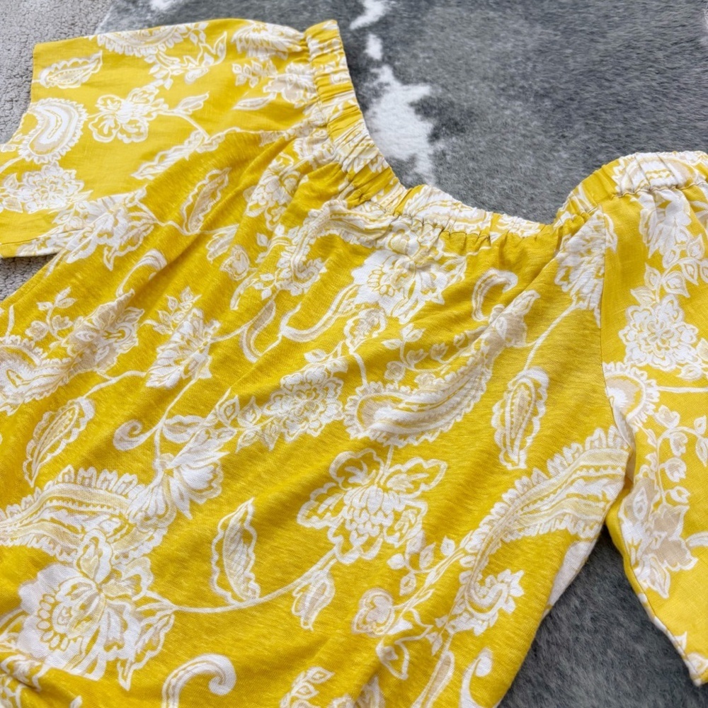 Chicos Off The Shoulder Linen Top - Picture 6 of 10